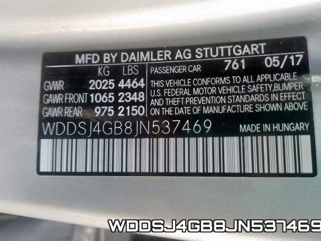 WDDSJ4GB8JN537469 фото 2