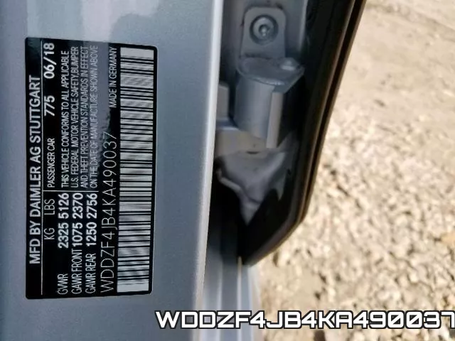 WDDZF4JB4KA490037 фото 2