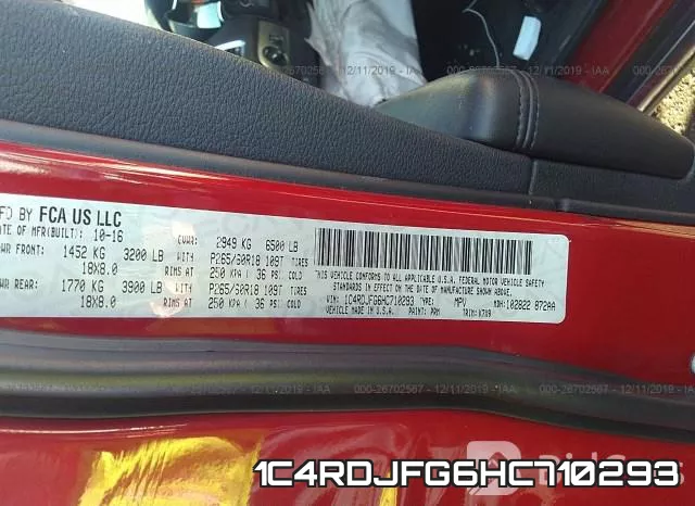 1C4RDJFG6HC710293 фото 8