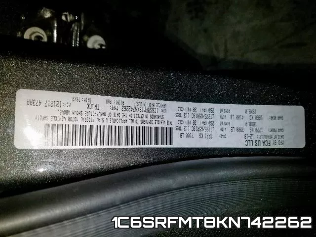 1C6SRFMT8KN742262 фото 2