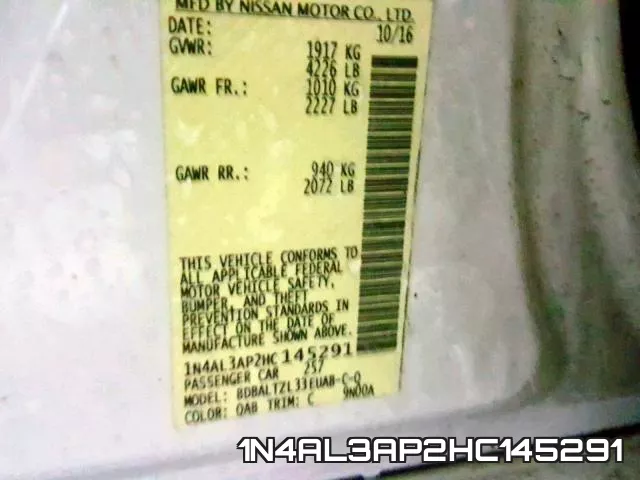 1N4AL3AP2HC145291 фото 2