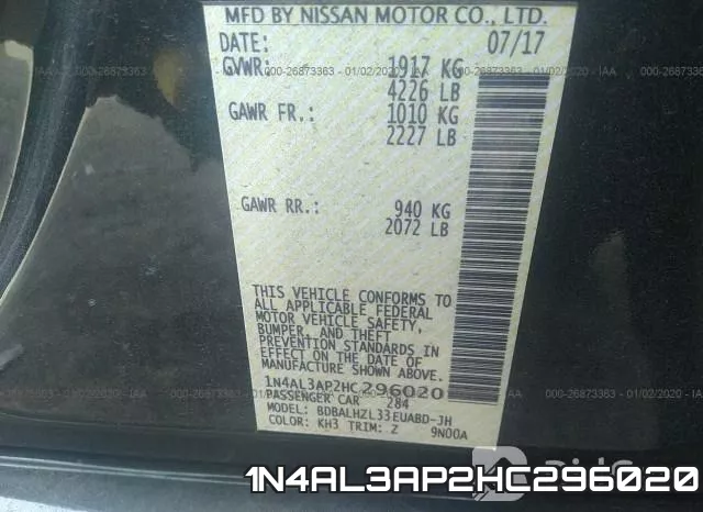 1N4AL3AP2HC296020 фото 9