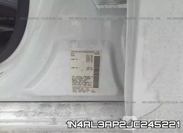 1N4AL3AP2JC245221 фото 9
