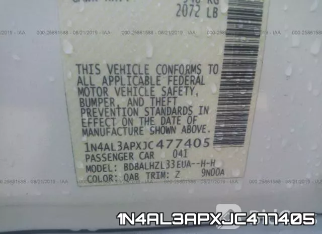 1N4AL3APXJC477405 фото 8