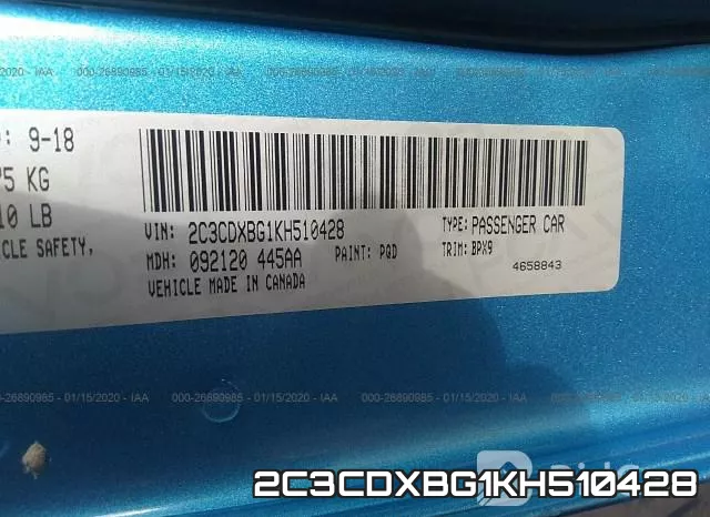 2C3CDXBG1KH510428 фото 6