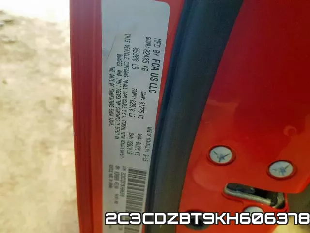 2C3CDZBT9KH606378 фото 2