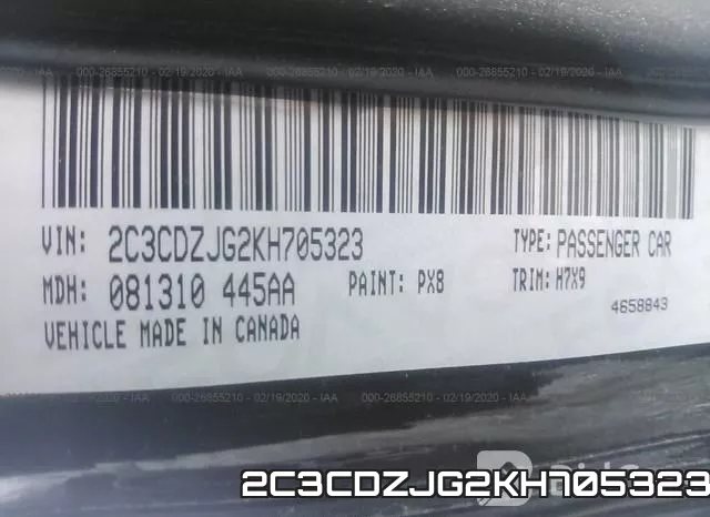 2C3CDZJG2KH705323 фото 9