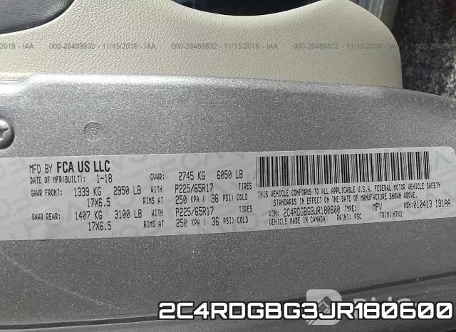 2C4RDGBG3JR180600 фото 6