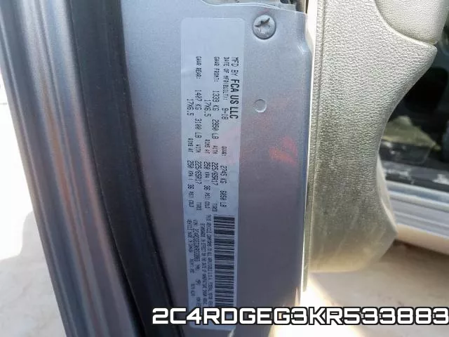 2C4RDGEG3KR533883 фото 2