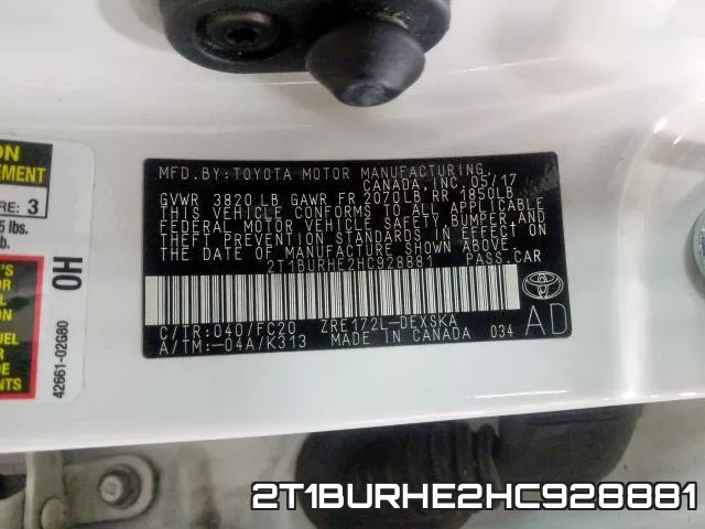 2T1BURHE2HC928881 фото 2
