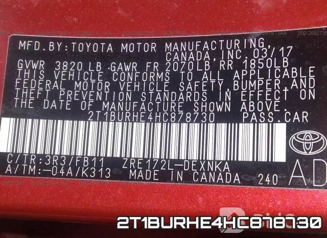 2T1BURHE4HC878730 фото 7