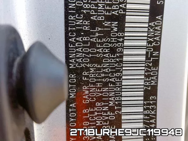 2T1BURHE9JC119948 фото 2