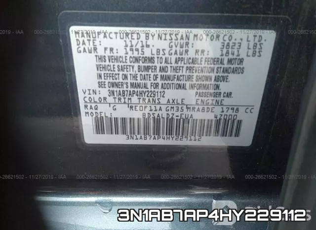 3N1AB7AP4HY229112 фото 7