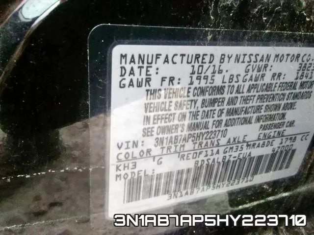 3N1AB7AP5HY223710 фото 2