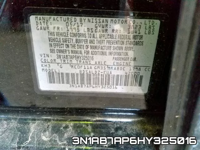 3N1AB7AP6HY325016 фото 2
