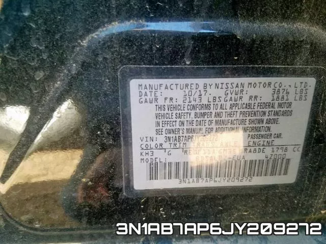 3N1AB7AP6JY209272 фото 2