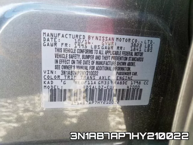 3N1AB7AP7HY210022 фото 2