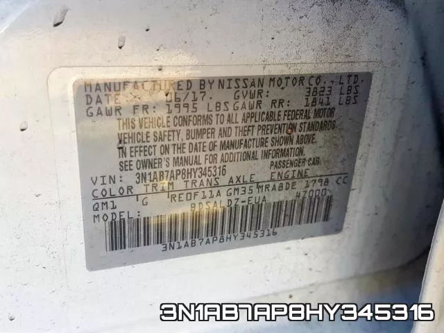3N1AB7AP8HY345316 фото 2