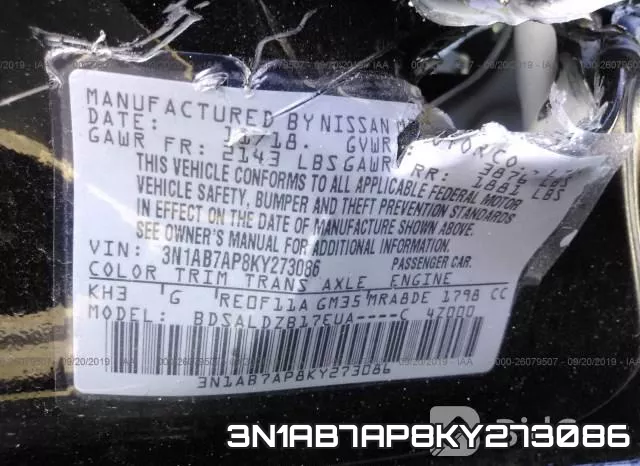 3N1AB7AP8KY273086 фото 8