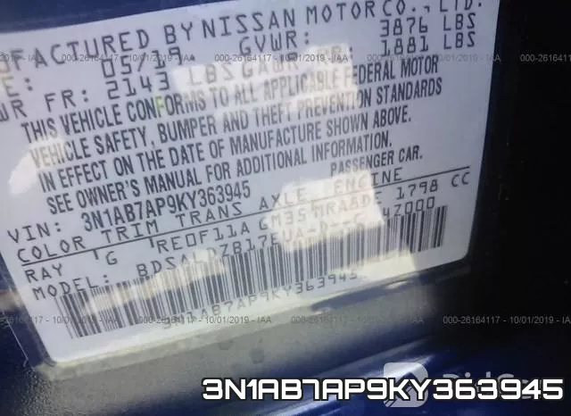 3N1AB7AP9KY363945 фото 9