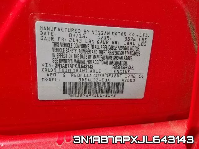 3N1AB7APXJL643143 фото 2