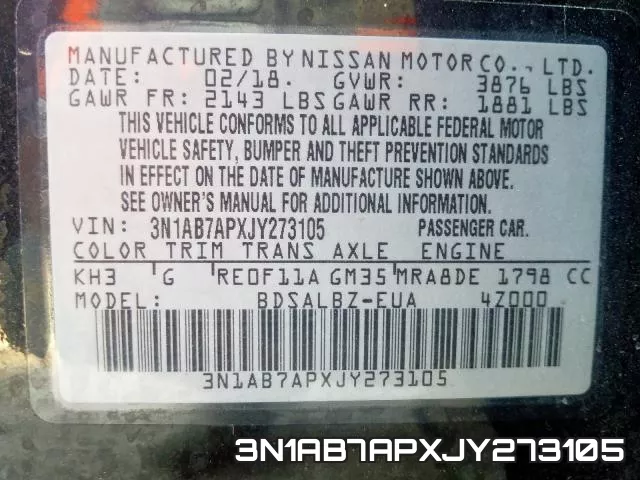 3N1AB7APXJY273105 фото 2