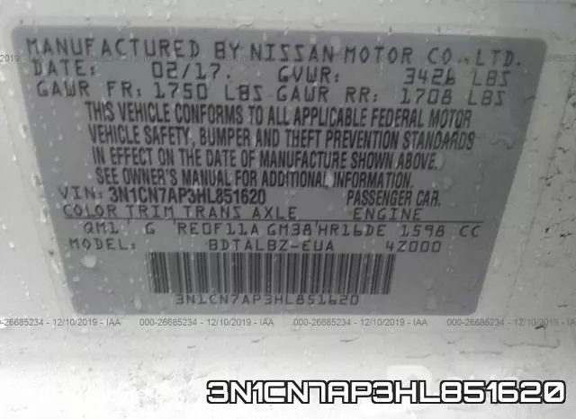 3N1CN7AP3HL851620 фото 8
