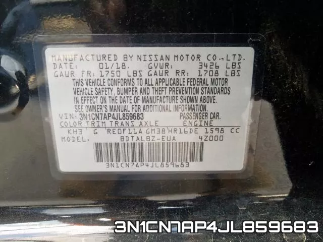 3N1CN7AP4JL859683 фото 2
