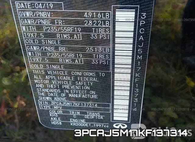 3PCAJ5M17KF137314 фото 8