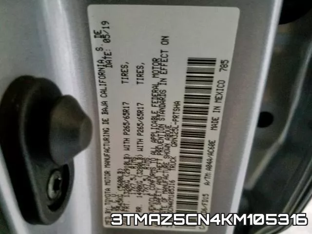 3TMAZ5CN4KM105316 фото 2