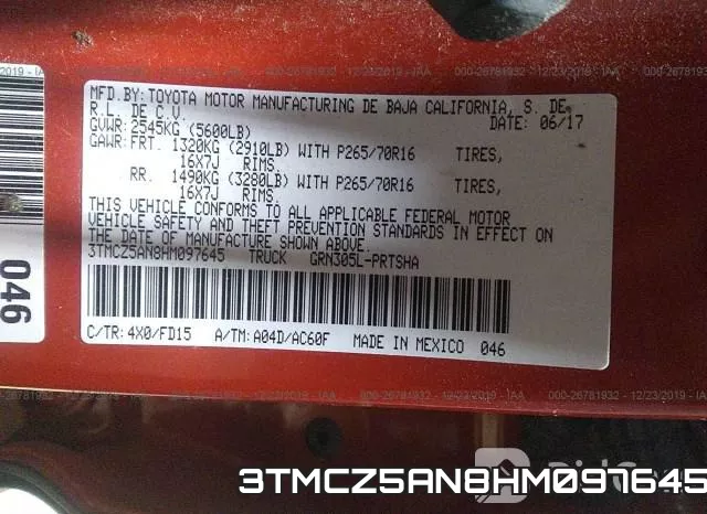 3TMCZ5AN8HM097645 фото 9