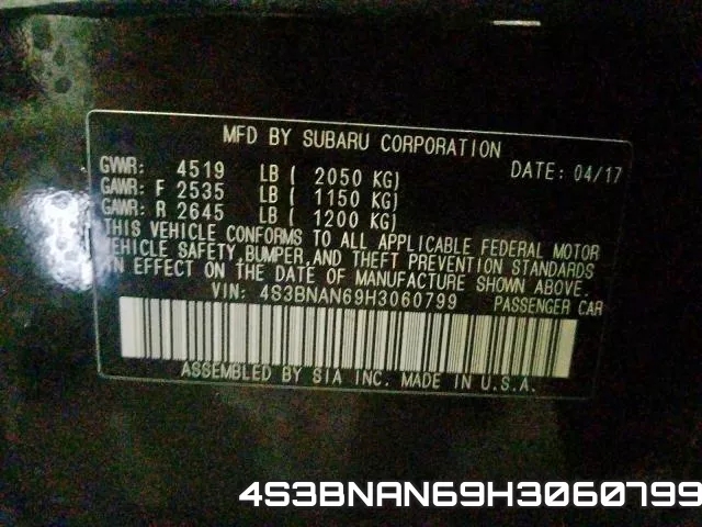 4S3BNAN69H3060799 фото 2