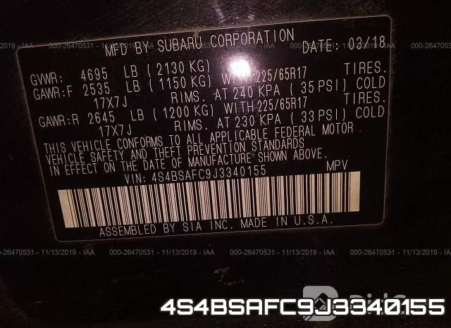 4S4BSAFC9J3340155 фото 9