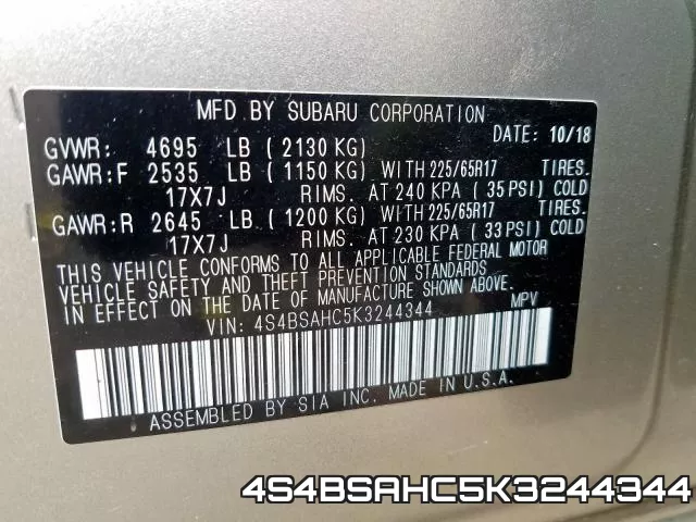 4S4BSAHC5K3244344 фото 2
