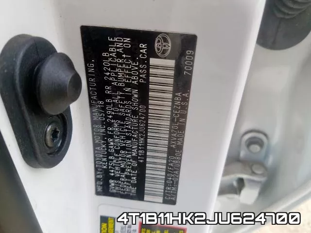 4T1B11HK2JU624700 фото 2