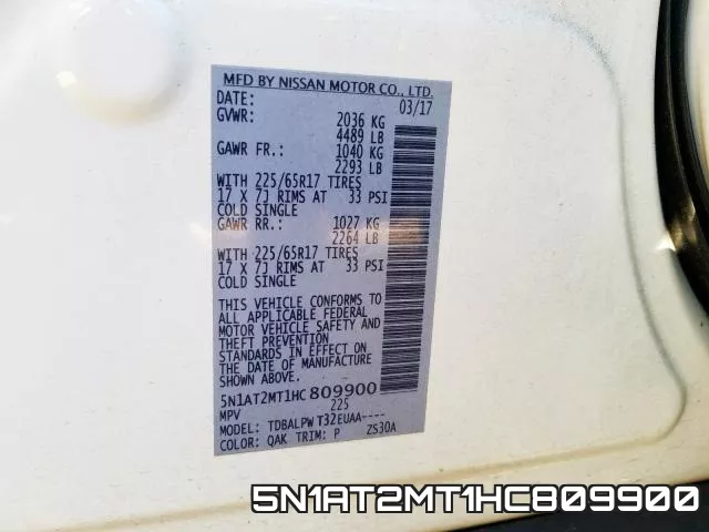 5N1AT2MT1HC809900 фото 2