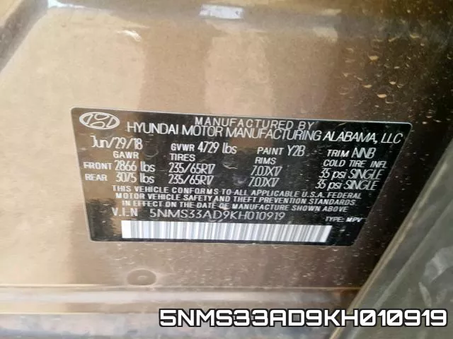 5NMS33AD9KH010919 фото 2
