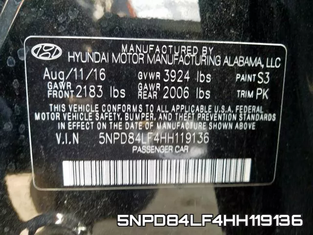 5NPD84LF4HH119136 фото 2