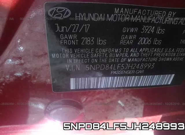 5NPD84LF5JH248993 фото 10