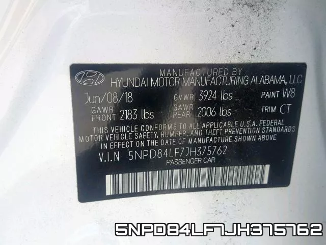 5NPD84LF7JH375762 фото 2