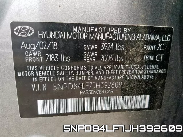 5NPD84LF7JH392609 фото 2