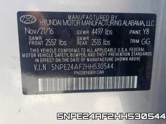 5NPE24AF2HH530544 фото 2