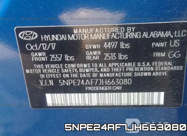 5NPE24AF7JH663080 фото 5