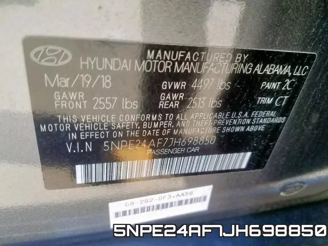 5NPE24AF7JH698850 фото 2