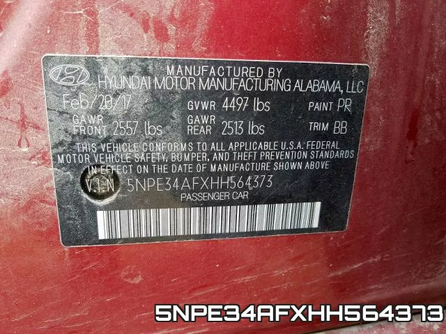 5NPE34AFXHH564373 фото 2