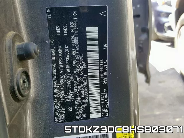 5TDKZ3DC8HS803071 фото 2