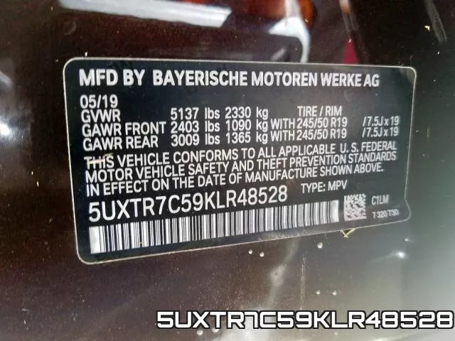 5UXTR7C59KLR48528 фото 2