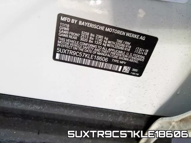 5UXTR9C57KLE18606 фото 2