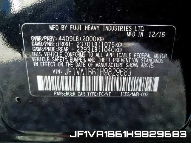JF1VA1B61H9829683 фото 2