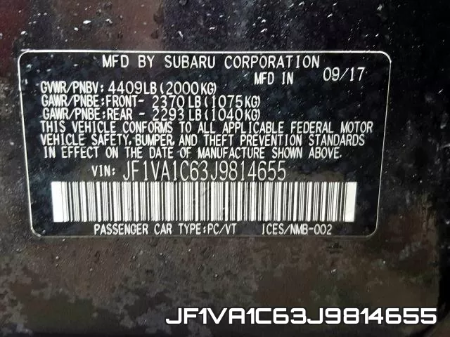 JF1VA1C63J9814655 фото 2